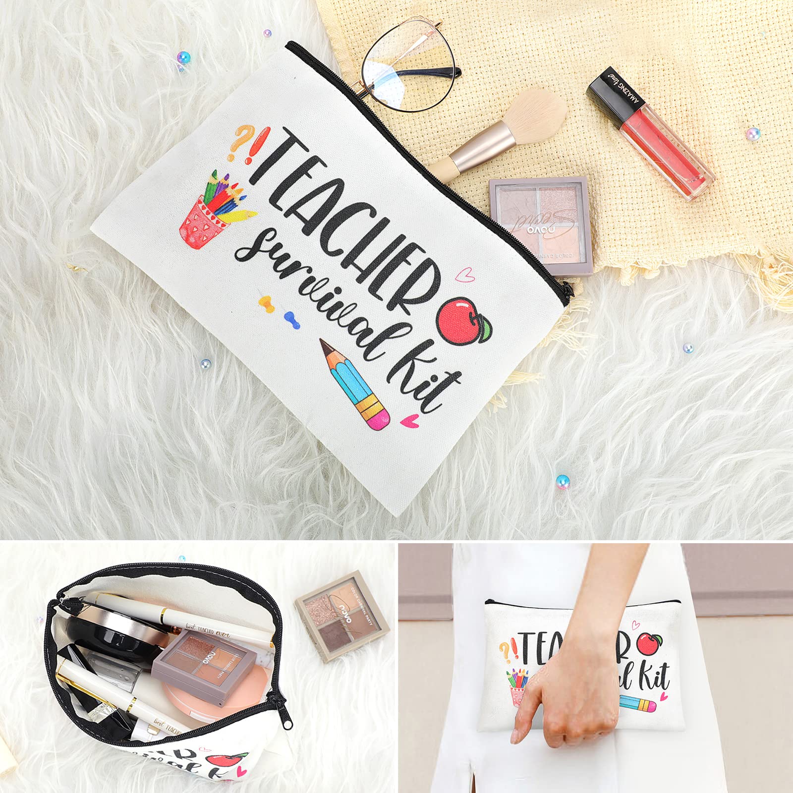 NaiCeay Best Teacher Appreciation Gifts for Women, Christmas, Birthday, Back to School, Thank You Gifts for Teacher, 12 oz Tumbler Gift Basket