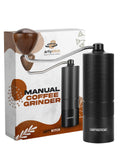 Manual Coffee Grinder - Portable Stainless Steel Burr Hand Grinders for Coffee Bean - Best Adjustable Espresso Maker for Camping Kitchen