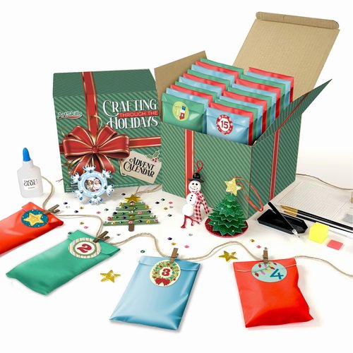 ArtSkills 25 Day Christmas Craft Advent Calendar 2025, Crafting Through the Holidays Arts & Crafts Advent Calendar for Kids