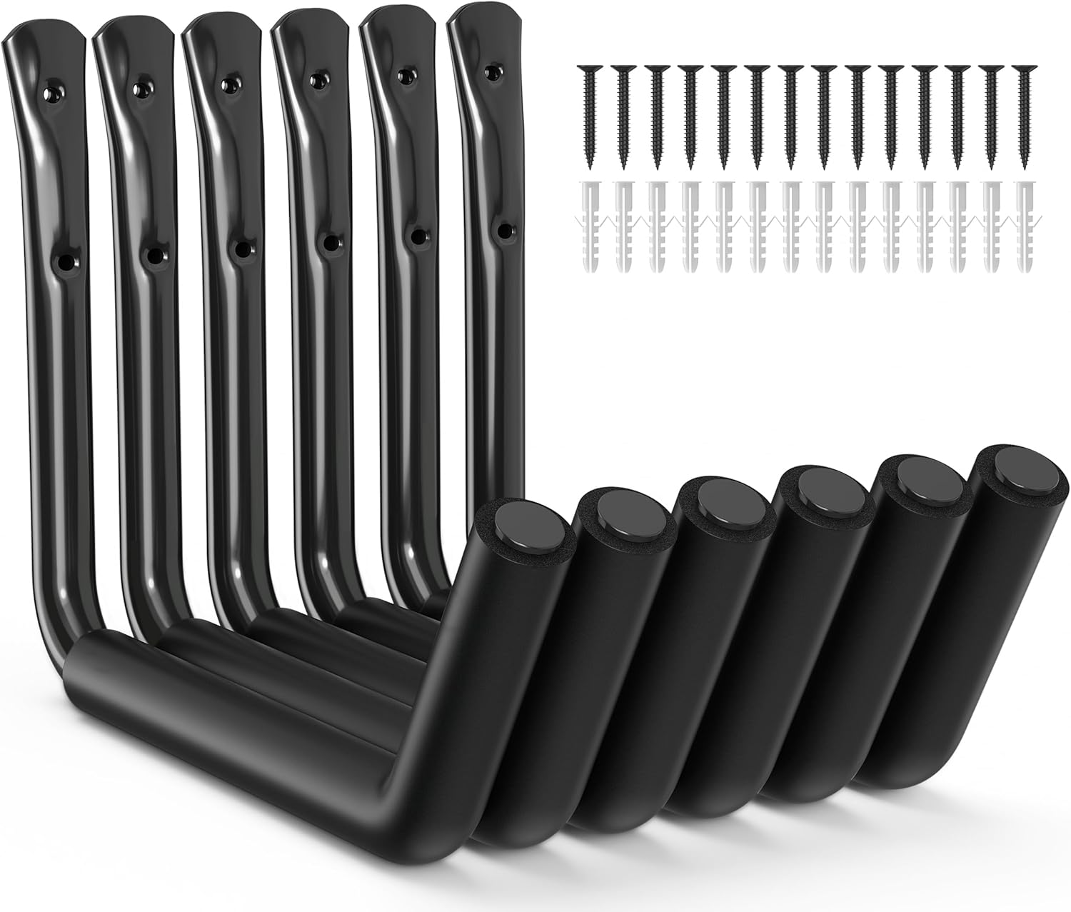 Niffgaff Heavy Duty Garage Storage Hooks - 120 LB Capacity Wall-Mounted Rack for Kayaks, Ladders & Bikes