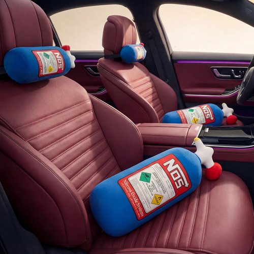 hrabykt Car Neck Pillow NOS Pillow Bottle Car Headrest Pillow Soft Plush Neck Support Cushion for Driving, Office,Home,Party Decorations(11 inch&18 inch)