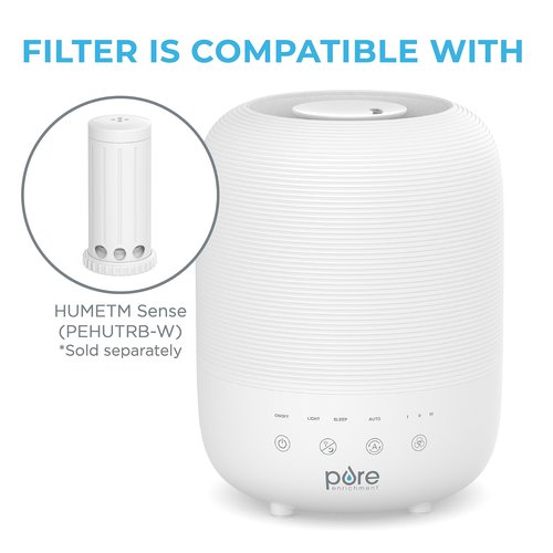 Pure Enrichment® Genuine Humidifier Decalcification Cartridge Filter for Hume™ Sense Top Fill Humidifier (PEHUTRB-W)