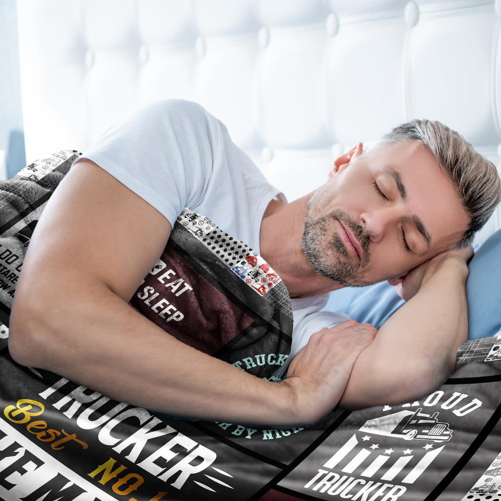 AIYUBOFUN Truck Driver/Trucker Gifts for Men Blanket 60" x 50", Truck Driver/Trucker Gifts, Gifts for Truck Drivers Men, Trucke Driver Appreciation Gifts