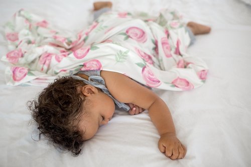 Copper Pearl Large Premium Knit Baby Swaddle Receiving Blanket Floral Grace