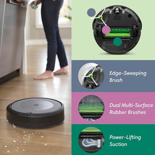 iRobot Roomba i3+ EVO (3550) Self-Emptying Robot Vacuum - Smart Mapping, Alexa Compatible, Ideal for Pet Hair