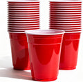 Red Disposable Plastic Party Cups - 12oz, 100 Count | Perfect for Gatherings, BBQs & Birthdays