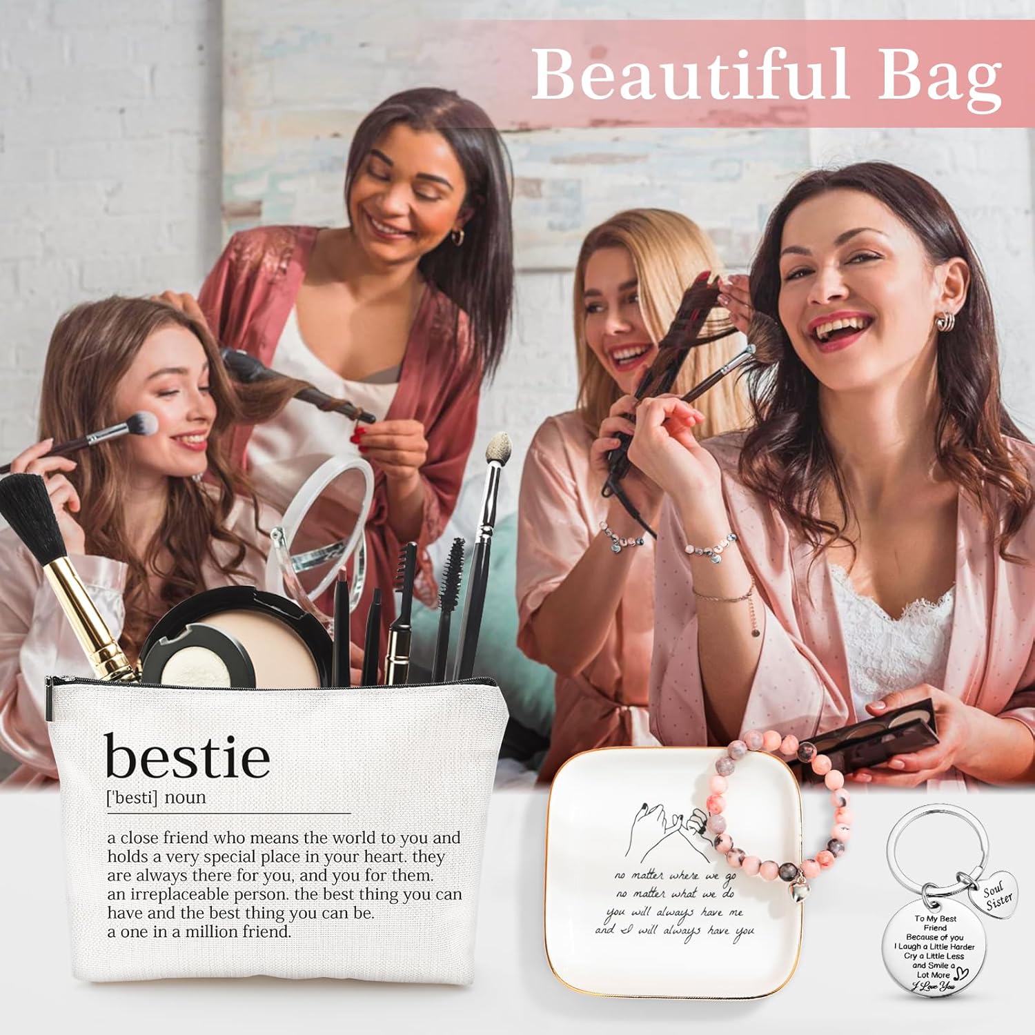 Regine Switzerland Best Friend Birthday Gifts - Unique Friendship Mug, Keychain, Candle & Bracelet for Women