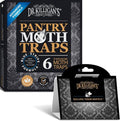 Dr. Killigan's Pantry Moth Traps - Double Potent Pheromone Sticky Traps for Kitchen | 6 Pack, Black