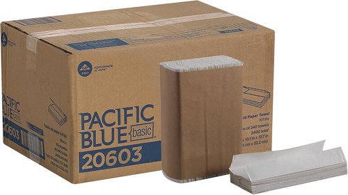 GP PRO Pacific Blue C-Fold Paper Towels - White, 240 Towels Per Pack | 10 Packs for Ultimate Cleanliness