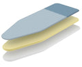 Colombo Ironing Board Cover 55” x 22” – 3-Layer Pad with 100% Organic Cotton, Heat-Resistant Parking Zone, Felt Padding, Clip Fastening, Eco-Friendly, Made in Italy