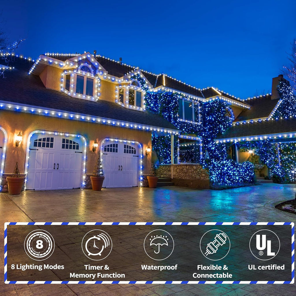 Skiennix 150ft LED Rope Lights - Waterproof & Flexible Tube Lighting | 8 Modes for Indoor/Outdoor Use
