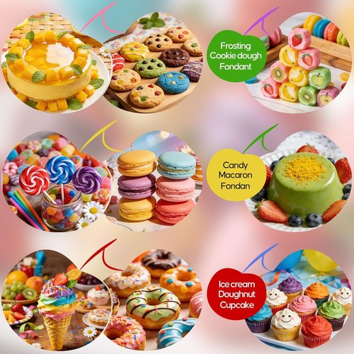 Natural Food Coloring Powder Set by [Brand Name] - 4 Vibrant Colors, Dye-Free for Baking & Decorating