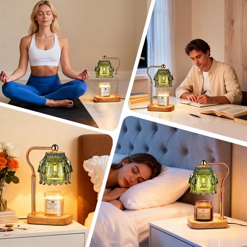 Candle Warmer Lamp with Timer Dimmer - Birthday Gift for Women Mom, Electric Wax Melter Warmer Adjustable Height for Jar Candles Housing Warming Home Decor
