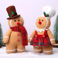Regine Switzerland Gingerbread Plush Ornaments - 12.6-Inch Stuffed Animal Christmas Decor Gift Set (2-Pack)