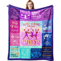 Rothtasi Cheer Gifts for Girls Cheerleader Blanket Ultra Soft Flannel Cheerleading Gifts Throw Blanket Birthday Gift Ideas for Teens Kids 50""x40""