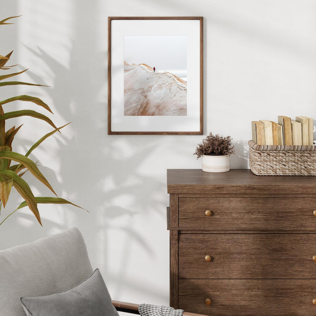 Dreamland 16x20 Picture Frame, USA-Sourced Walnut Wood Photo Frames with HD Tempered Glass, 16 x 20 Wooden Frame Matted to 11 x 14, 16x20 Frames Handcrafted Rounded Corner for Tabletop or Wall Display