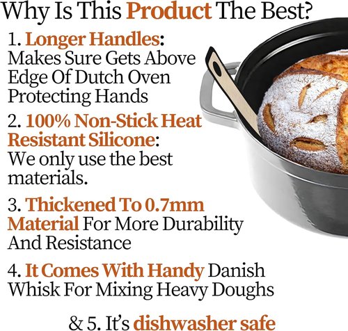 Easy-Lift | Dutch Oven Silicone Bread Sling & Scoop Combo - Premium Sourdough Baking Mat Set (2pcs)