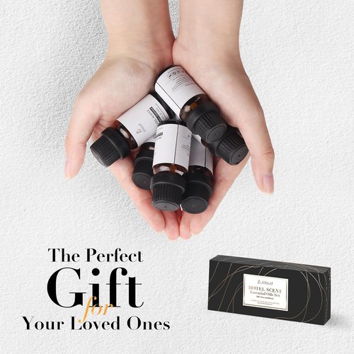 JCLOUD Essential Oil Diffuser Set - 6 Luxury Hotel-Inspired Aromatherapy Oils | 10mL Each for Home Use