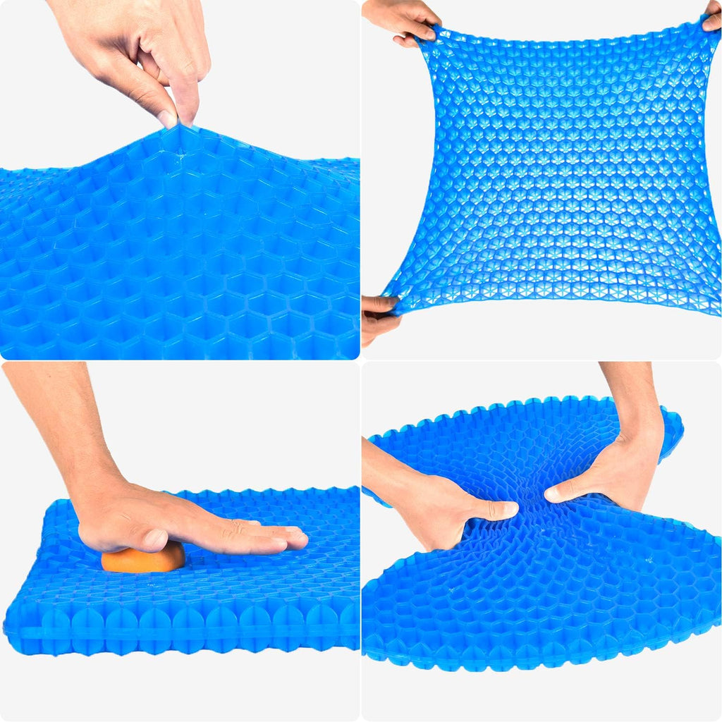 Skiennix Gel Seat Cushion - Super Large & Thick Cooling Honeycomb Design for Office & Home Use