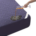 BEDLORE Waterproof Mattress Protector - Soft, Dirt-Proof Full Size Pad for 6"-15" Depth | Navy Blue
