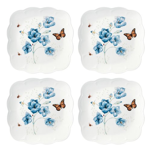 Lenox 894309 Butterfly Meadow Square 4-Piece Dinner Plates