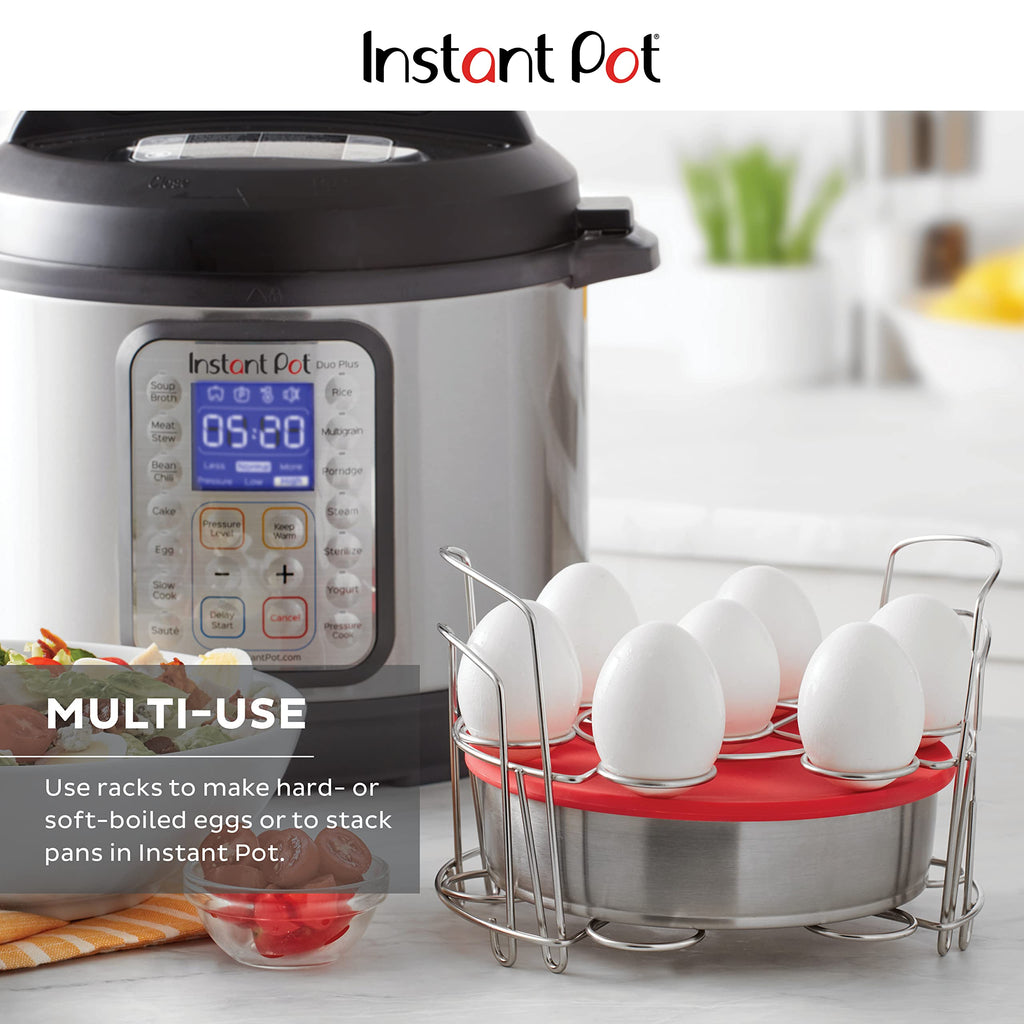 Instant Pot Official 8-Piece Cook/Bake Set, Versatile and Durable, Compatible with 6-Quart and 8-Quart Cookers, Red, Excellent for Cooking, Baking, Storing, and Reheating, BPA-Free and Heat Resistant