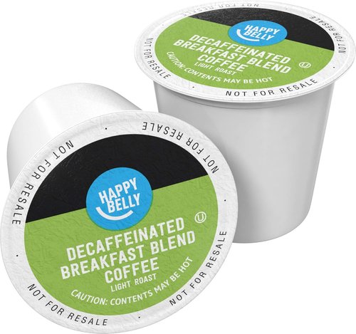 Happy Belly Decaf Light Roast Coffee Pods - Breakfast Blend for Keurig 2.0 | 100 Count