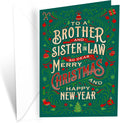 Prime Greetings Christmas Card for Brother and Sister-In-Law - Eco-Friendly Thick Card Stock, 5in x 7.75in