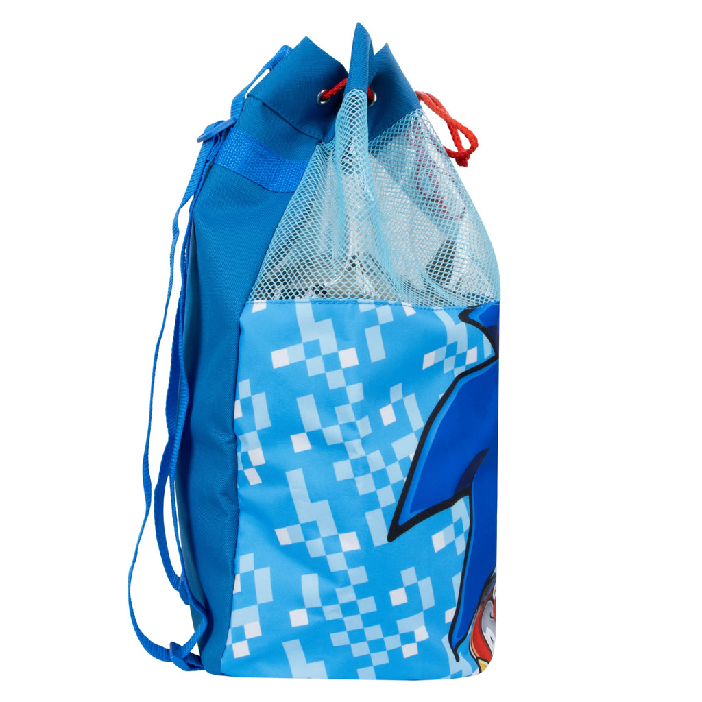 Sonic The Hedgehog Boys Swim Bag | Swimming Backpack For Kids | Boys Sonic Backpack | One Size | Blue