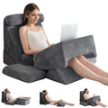 HIGOGOGO 10PCS Orthopedic Bed Wedge Pillow Set – Adjustable Soft Foam Body Positioners for After Surgery Recovery, Back & Leg Pain Relief, Sitting Up in Bed, Acid Reflux & GERD, Dark Grey