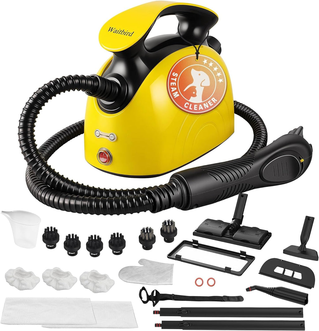 Waitbird Handheld Steam Cleaner - 21 Accessories Included | 248°F High Temperature for Home Use