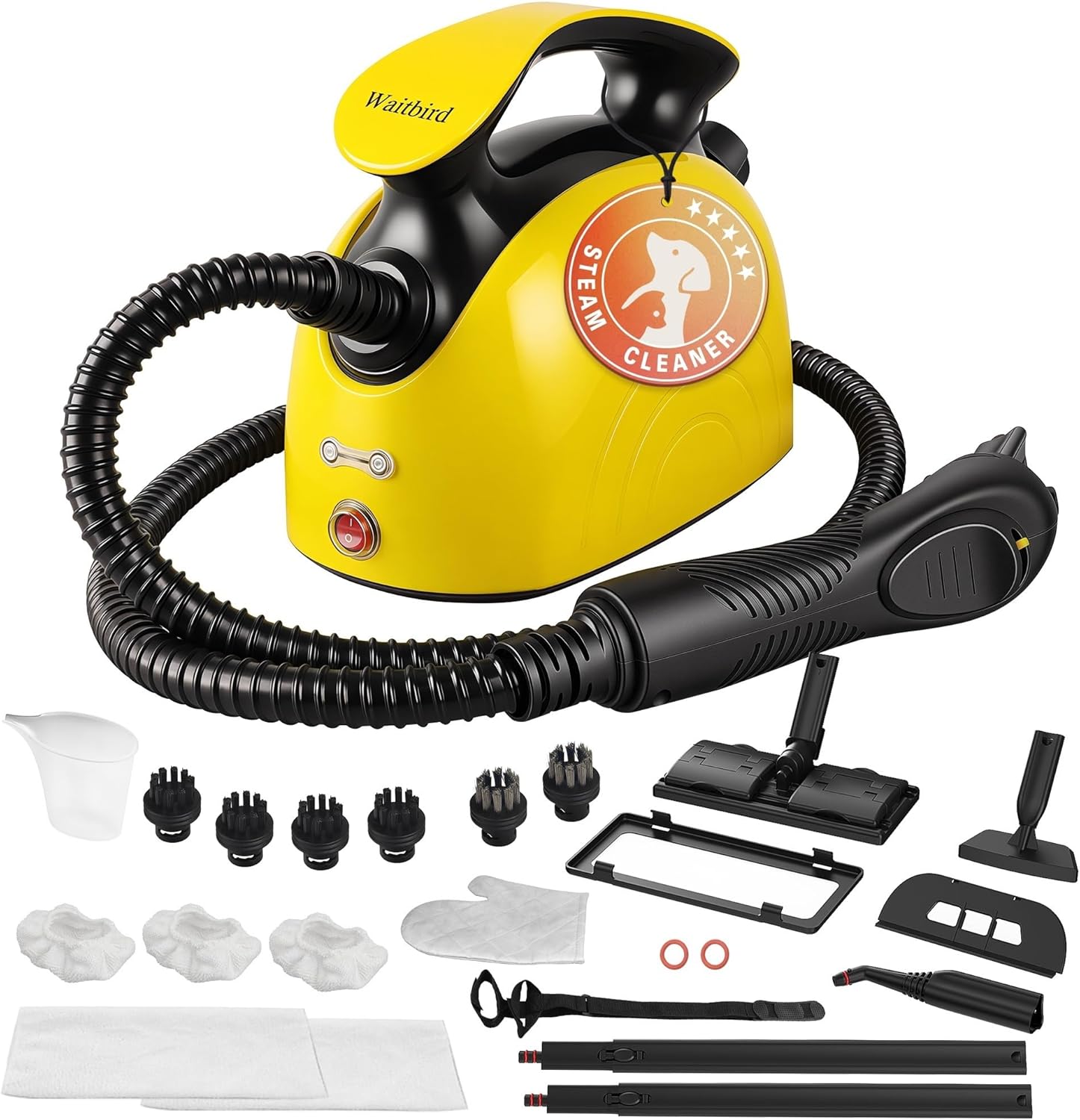 Waitbird Handheld Steam Cleaner - 21 Accessories Included | 248°F High Temperature for Home Use