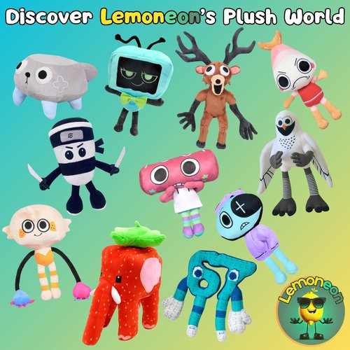 Lemoneon Strawberry Elephant Plush 12" Italian Brainrot Plush Meme AI-Crafted Stuffed Figure Pillow for Video Game Fans Room Decor