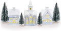 Mark Feldstein & Associates Christmas Figurines Set - 7 Piece White Unglazed Porcelain, 5 Inch