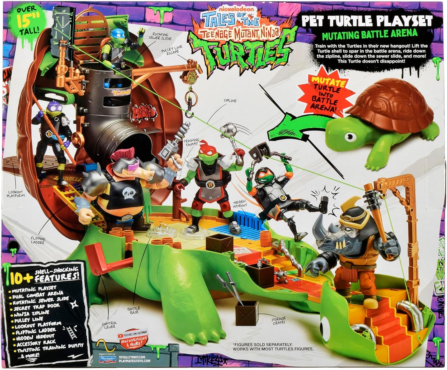 Playmates Toys Teenage Mutant Ninja Turtles Pet Turtle Playset - Fun Interactive Adventure