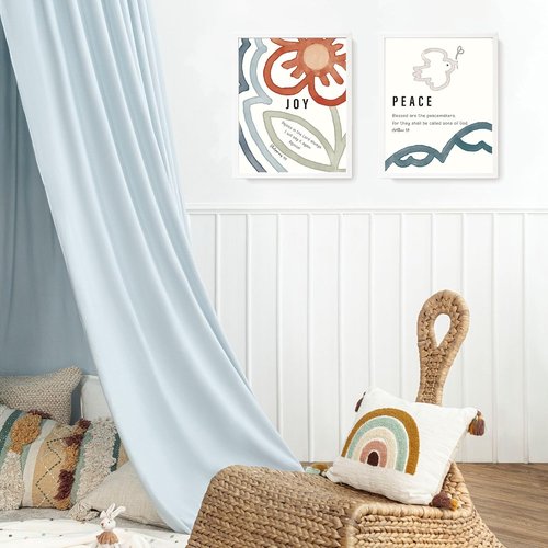LARTSFRO Jesus Bible Kids Wall Decor - Boho Christian Art Prints | Set of 4 Unframed 10x8 Inch Posters