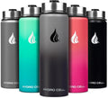 HYDRO CELL Stainless Steel Insulated Water Bottle - Versatile Metal Flask for Hot & Cold Drinks | 24oz Graphite/Black