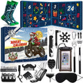 MOVINPE Gadget Advent Calendar for Men Teenage Boys 2025 Christmas, Gadgets Tools Funny Socks, Gua Sha Facial Tools, Paracord Survival Bracelet, 24 Days Gifts for Son, Boyfriend, Husband, Dad
