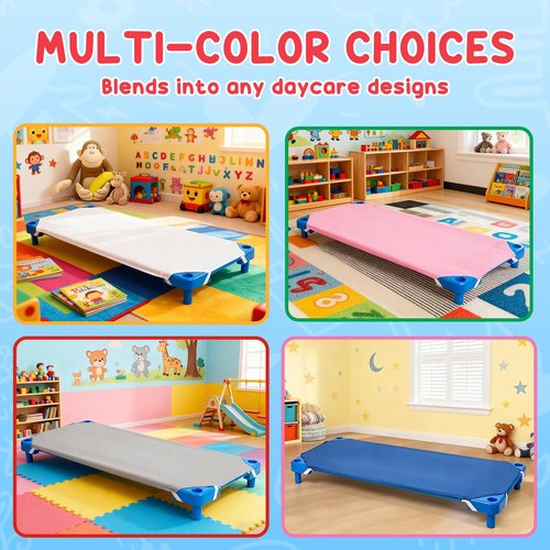 Comfyanno Cot Sheets for Daycare Standard Size - Fits 23" x 52" Cot, 10 Pack Bulk, Daycare Essentials, Soft & Comfortable Fitted Cot Cover, Preschool Kids Nap Time Sheets, Brushed Microfiber- White