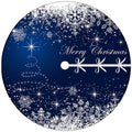 Christmas Tree Skirt Collar 48 Inch Soft Winter Snowflakes Tree Skirt Xmas Tree Skirt Winter Holiday Blue Christmas Trees Mat Decoration
