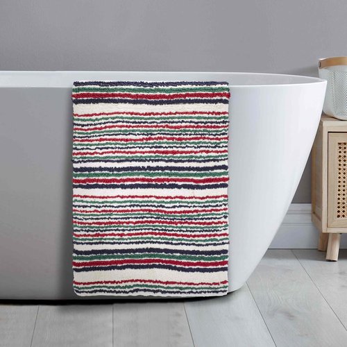 Izod - Bath Rug, Soft & Absorbent Bath Mat with Non-Skid Backing, Holiday Home Decor, Dorm Room Essentials (Nordic Collection, 20" x 32")