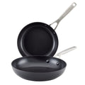 KitchenAid Hard Anodized Induction Nonstick Frying Pan Set/Skillets, 8.25 Inch and 10 Inch - Matte Black