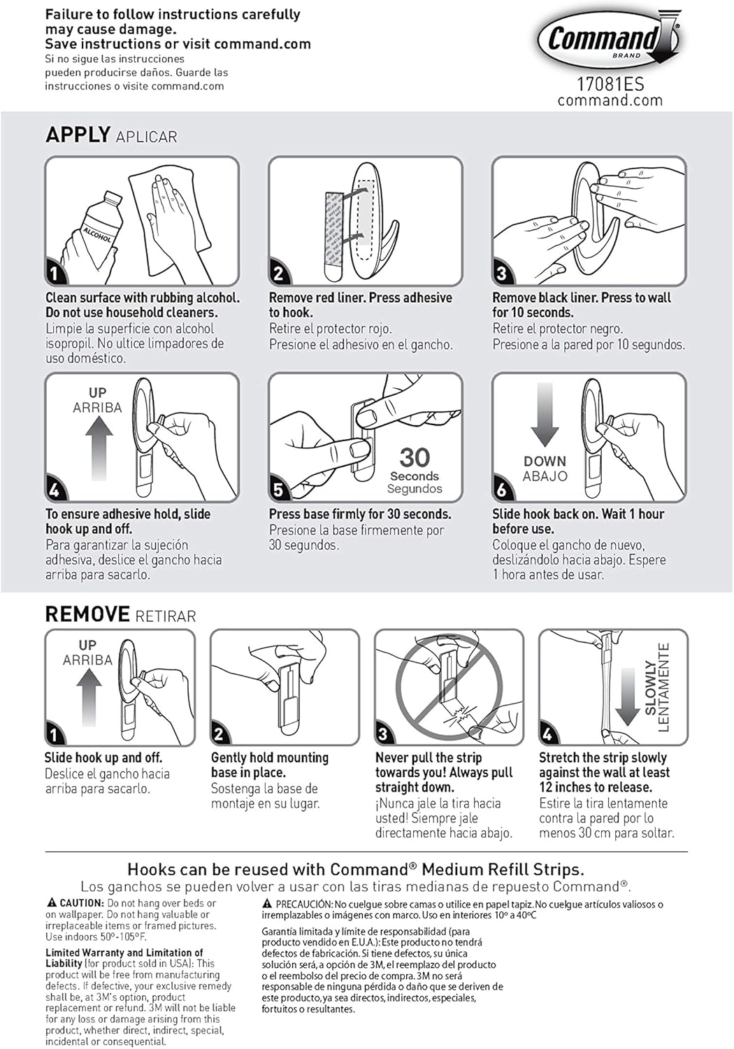 Command Medium Designer Hooks - Damage-Free Wall Hook with Adhesive Strips | Holds Up to 3 lb, 9 Hooks & 12 Strips