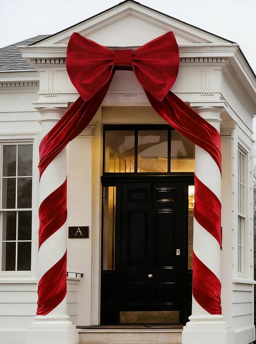 UQJE 32 x 250 in Red Big Bow Valentine's Day Decorations Giant 3D Velvet Ribbon Bows Tree Topper Decor for Party Birthday Christmas