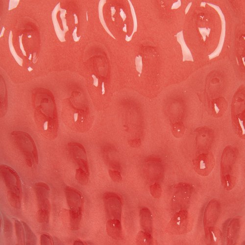 Creative Co-Op Round Glass Strawberry Shaped Vase, Pink