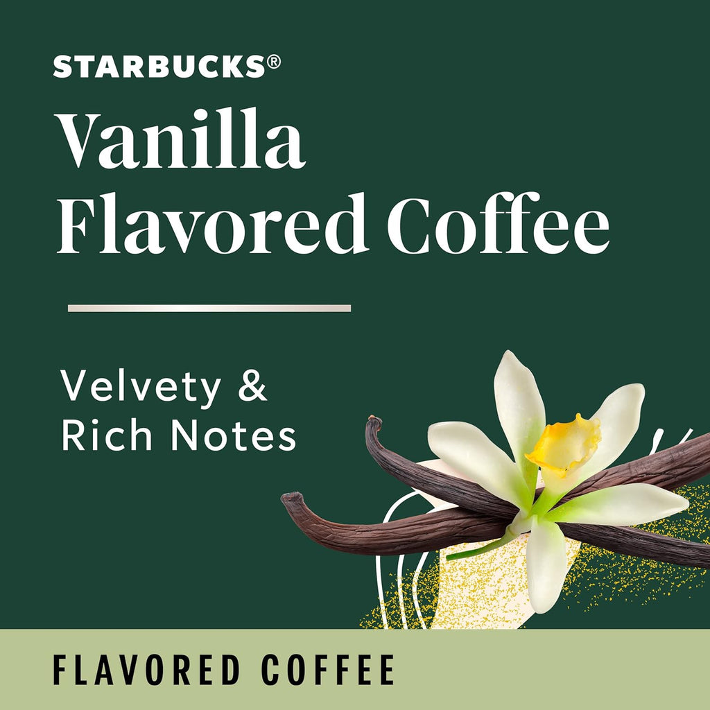 Starbucks K-Cup Coffee Pods - Vanilla Flavored Hot or Iced Coffee | 60 Count Keurig Pods
