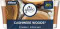 Glade Scented Candle Jar - Cashmere Woods Air Freshener with Essential Oils | 4.08 Oz, 2 Count