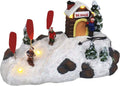 Christmas Village | Pre-Lit Ski Down The Mountain Tabletop Decoration - Perfect Holiday Centerpiece