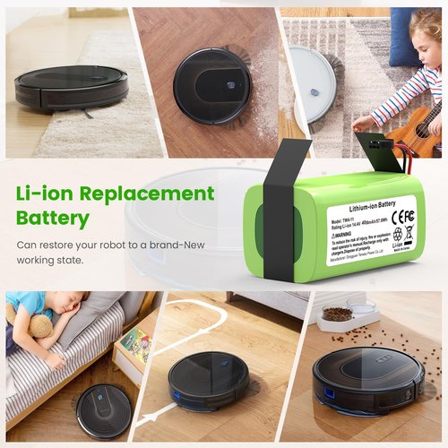 Futurebatt 4000mAh 14.4V Replacement Battery for Ecovacs for Deebot N79 N79S DN622 Eufy RoboVac 11 11S 11S MAX 12 15C 15C-MAX 15T 30 30C 30MAX 35C Shark RV750 RV720 RV700 Battery Pack