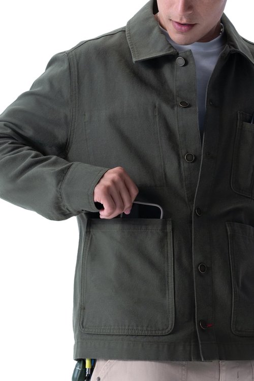 Chef Works Men's Utility Chore Coat, Olive, 3X-Large